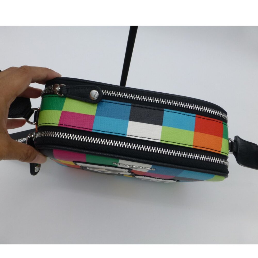 NWT Karl Lagerfeld Maybelle Crossbody in Multi Color Bright w/ Detachable Coin - Picture 12 of 16